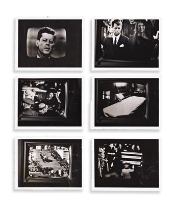 (JFK ASSASSINATION) A set of more than 80 Polaroids made from a television screen, most documenting President John F. Kennedys funeral